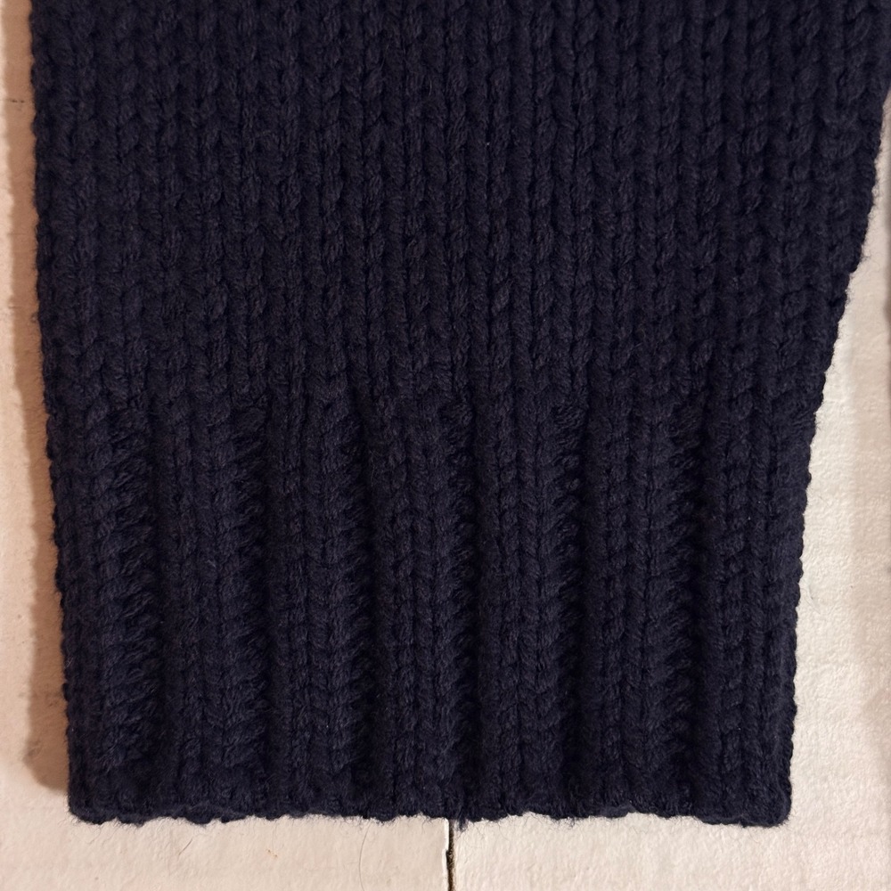 Talbots Women's L Sweater Chamonix Fair Isle preppy chunky knit navy classic NEW - Picture 9 of 16